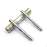 Double End Stud Bolt Electro Galvanized Zinc Plated Carbon Steel Threaded Fastener Construction Machinery Industrial Hardware