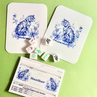 6x3 pouces personnalisé acrylique blanc Mahjong ligne Finder Mahjong amant cadeau