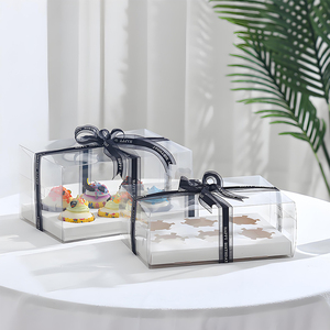 Boîte à cupcakes individuelle à 4, 6 ou 12 cavités, emballage de décoration, boîte cadeau avec fenêtre, boîte à cupcakes avec fenêtre, boîte à pâtisserie, boîte à gâteau d'anniversaire - Product Image 2