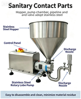 Machine de remplissage semi-automatique à tête unique de 100-1000 ml avec pompe à rotor pour boissons, jus, lait, huile, cosmétiques