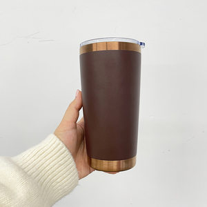 25Pcs USA Kho Uống Bột Tráng Màu Đồng Bên Dưới Thép Không Gỉ 20Oz Cốc Cốc Với Từ Trượt Nắp - Product Image 6