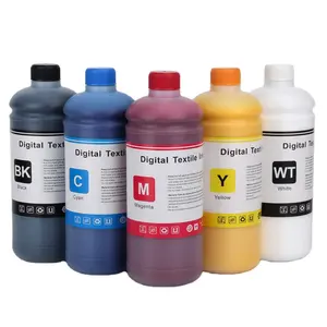 CMYKWW 6 warna kualitas tinggi 1000ml tekstil putih tinta pigmen DTG tinta Inkjet Set untuk Epson L805 L800 L1800 P5000 DTG Printer