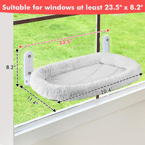 Hamaca para Gatos de Interior de 2 Piezas, Marca <span class=keywords><strong>Wowo</strong></span>, Plegable, con Ventosas Dobles Resistentes, Cama para Gatos con Marco Metálico - Product Image 5