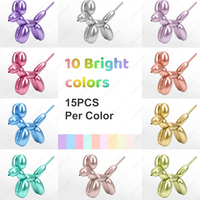 Haute qualité torsion Animal Latex Chrome Pastel Macaron plaine décoration modélisation 360 260 160 magique longue forme 260 ballons