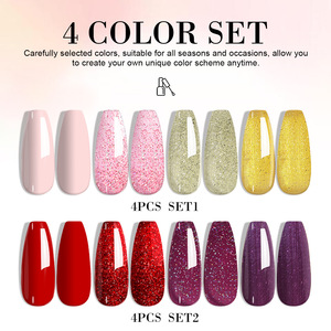 Set <span class=keywords><strong>de</strong></span> Esmalte <span class=keywords><strong>de</strong></span> <span class=keywords><strong>Uñas</strong></span> en Gel, 4 Colores, Nuevo Estilo, Arte <span class=keywords><strong>de</strong></span> <span class=keywords><strong>Uñas</strong></span>, Secado con UV/LED, 15ml - Product Image 2