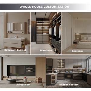 Buildgres Muebles italianos de madera Juegos de madera maciza Despensa de nogal Armarios de pie Accesorios automáticos Armarios de cocina - Product Image 5