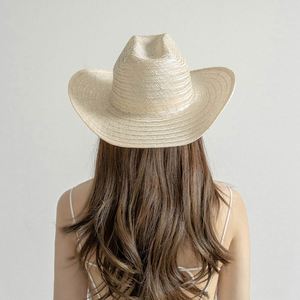 Wholesale Men Women Wide Brim Panama <b>Straw</b> Beach <b>Hat</b> Luxury High Quality Sisal Hemp Cowboy <b>Hats</b> - Product Image 2
