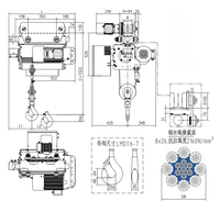 Palans électriques NOVOCRANE ECO3 à poutre simple, capacité 3 tonnes, multi-tailles, pour chantier de construction, pour le levage de matériaux