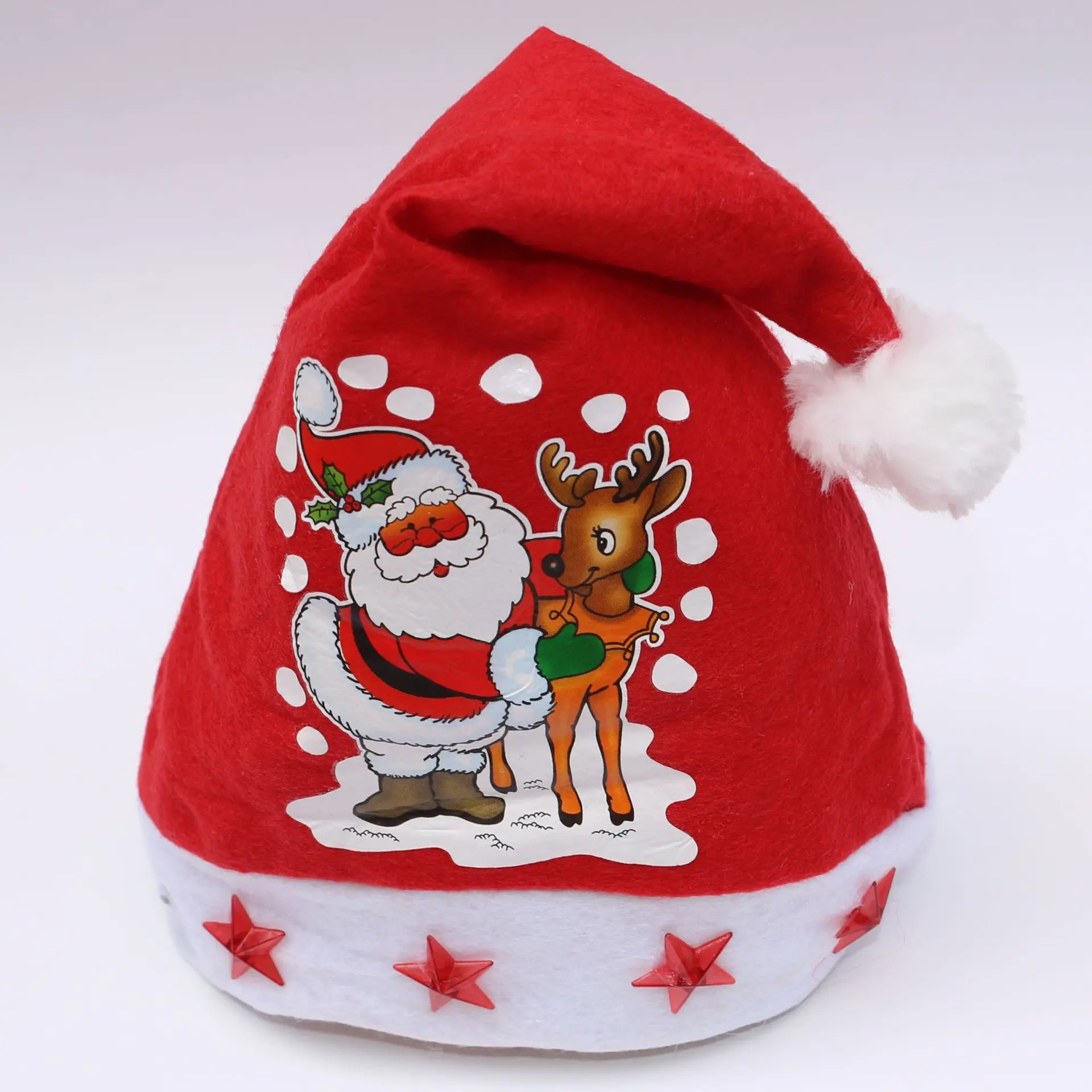 Christmas Ornaments Adult Red Ordinary Christmas Hat Children Glowing Christmas hat