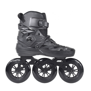 Patins à roulettes en ligne à <span class=keywords><strong>3</strong></span> <span class=keywords><strong>roues</strong></span> personnalisés de 110 mm, urbains, unisexes, à semelle rigide, freestyle, slalom, pour adultes, hommes et femmes - Product Image 2