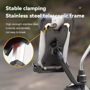 Soporte para teléfono de bicicleta Yueli, ajustable con rotación de 360 grados para patinetes, tamaño único, montaje de resina plástica - Product Image 4