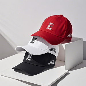 Casquette de baseball sportive rouge personnalisée, réglable, respirante, tissu courant, casquette de sport d'été pour l'extérieur avec visière - Product Image 3