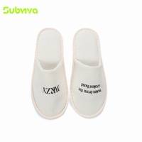 Pantuflas de Hotel y Spa con Punta Cerrada de Lona OEM, Suela de EVA Antideslizante, Pantuflas Desechables para Hoteles y Resorts
