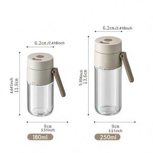 Distributeur de sel à double flux pour les cuisines de régime/chef 0.5g Arroseur réglable Bouteille en verre Récipient de stockage des aliments à une touche - Product Image 5