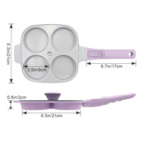 Poêle à Omelettes et Crêpes en Aluminium Moulé Sous Pression OEM Violet avec Revêtement Céramique Antiadhésif et Poignée Amovible - Poêle à Œufs Perforée