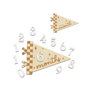 Décor de pépinière en nid d'abeille, accessoires de photographie nouveau-né, annonces de douche de bébé et de <span class=keywords><strong>naissance</strong></span> Cartes d'étape en bois pour bébé - Product Image 4