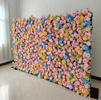 Panneau mural de fleurs artificielles vertes, décoration d'arrière-plan pour la maison, mur vert, fleurs artificielles