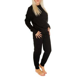 ชุดวอร์มออกกำลังกายสำหรับผู้หญิง PIHA SPORTS ผ้าโพลีเอสเตอร์/คอตตอน สำหรับฤดูหนาว สีชมพู ไซส์พลัส ชุดฟลีซแบบมีฮู้ด 2 ชิ้น - Product Image 2