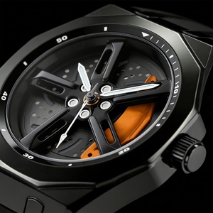 Wholesale Custom Men's Quartz Watch Fashion Silicone <b>Car</b> Wheel Hub Dial Rotating 3ATM Waterproof Men's Watch - Product Image 6