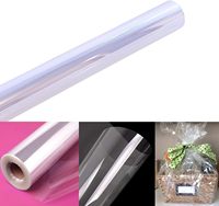 Papier d'emballage en cellophane transparent pour cadeaux, paniers, artisanat, en-cas, emballage, rouleau de cellophane transparent