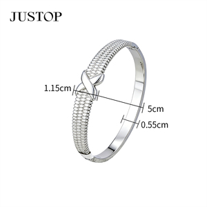 Bangles OEM/OEM custom waterproof stainless steel Gold plating Fashion Jewelry hypoallergenic supplies cuff bracelet bangle - Product Image 1