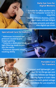 Dispositivo Portatile per Terapia Visiva, Strumento per la <span class=keywords><strong>Cura</strong></span> degli Occhi ad Uso Domestico con Massaggio a Compressione Termica per il Miglioramento della Vista, Certificato CE - Product Image 6