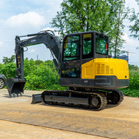 Pengiriman gratis EPA/EURO 5 mesin ekskavator Mini 6 t 6 Ton 8ton Crawler mikro kabin penggali hidrolik ekskavator kecil pertanian untuk dijual