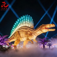 Lanterne personnalisée dinosaure Spinosaurus, ensemble de lanternes animales pour parc à thème, dinosaure extérieur pour événement nocturne en place publique