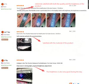 Écran matriciel LED ultra-fin et flexible, contrôle par application Bluetooth, animation DIY, panneau défilant <span class=keywords><strong>pour</strong></span> la décoration de fêtes, concerts et festivals - Product Image 5