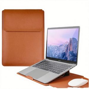 Design Factory Price 3-in-1 <b>Laptop</b> Bag Stand Mouse Pad 11-16 Inches PU Leather Notebook Cover <b>Laptop</b> <b>Sleeve</b> Case Handmade - Product Image 1