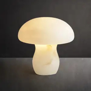 Nordic Style Creative Jellyfish Marble Desk Lamp Lighting Villa Study Living Room Decoration Bedside Alabaster Table Lamp