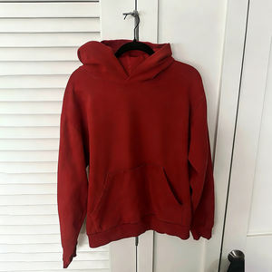 Sweat à capuche oversize en coton pour homme, personnalisable avec logo, polaire coloré, pull uni épais, style streetwear décontracté hiver - Product Image 1