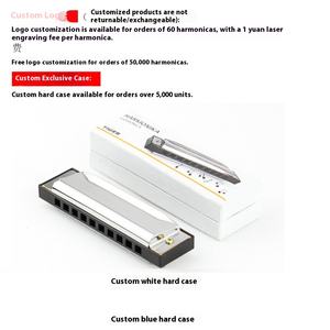 <span class=keywords><strong>Harmonica</strong></span> Diatonic <span class=keywords><strong>Blues</strong></span> 10 trous C Key avec corps en aluminium écologique finition dorée pour débutants et jouets pour enfants - Product Image 2