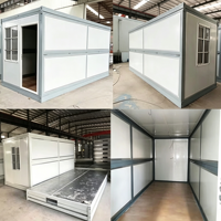Contenedor Plegable Rectangular Moderno, Casa Prefabricada, Oficina, Dormitorio, Almacén, Contenedor de Almacenamiento Plegable de Acero
