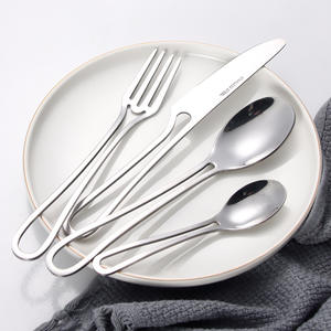 Set di posate Homefelt H-0235 in acciaio inossidabile di lusso moderno con manico cavo, ideale per regali aziendali, campeggio e uso domestico - Product Image 5