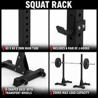 Supports de Squat Robustes et Réglables en Métal pour Entraînement de Force en Intérieur
