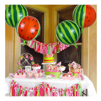 Vente en gros de ballons en aluminium 4D en forme de pastèque de 22 pouces Conception de fruits gonflables pour les décorations de fête Fourniture d'usine