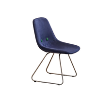 Chaise de salle à manger moderne de style vintage coussin doux amusant rétro tabouret de café à la mode Ins dossier créatif panneau MDF matériau métallique