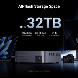 UGREEN NASync DXP480T Plus 4-Bay All-Flash <strong>SSD</strong> <strong>NAS</strong> Intel I5 1235U 10-Core 8GB DDR5 128G <strong>SSD</strong> 10GbE Wi-Fi 6 4X M.2 NVMe 8K for 2X - Product Image 4