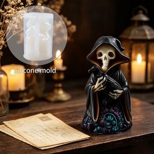 Molde de silicona de mago fantasma con <span class=keywords><strong>cuervo</strong></span> para velas, moldes DIY para velas de Halloween y molde para hacer yeso - Product Image 3