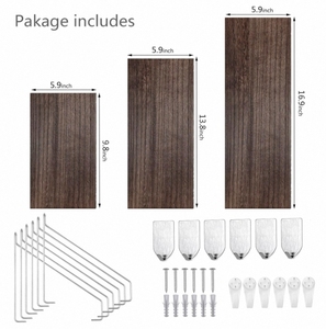 Legno di pizzo Vintage casale intagliato appeso ripiano galleggiante con <span class=keywords><strong>corda</strong></span> per soggiorno e bagno borse di piante vasi di fiori - Product Image 4