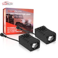 Nouveaux mini projecteurs antibrouillard pour voiture, faisceau de conduite super lumineux, lentille de projecteur LED fine, faisceau haut et bas, double couleur, feux de calandre de voiture