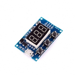 ไมโครยูเอสบี ดีซี 2CH ตัวสร้างสัญญาณ PWM แบบปรับได้ โมดูลความถี่พัลส์แบบปรับได้ พร้อมจอแสดงผล LED ดิจิตอล  รองรับแรงดันไฟฟ้า DC 5V 12V 24V สำหรับงาน DIY - Product Image 1