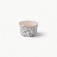 Gobelet en papier recyclable à paroi simple, imprimé sur mesure, double face enduite, 3oz-12oz, pour emballage de crème glacée et de yaourt