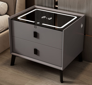 Đồ nội thất đơn giản bằng gỗ nguyên khối, bàn đầu giường thông minh bán buôn giá rẻ, đồ nội thất phòng ngủ, ngăn kéo lưu trữ, bàn cạnh giường thông minh - Product Image 1