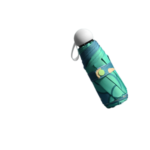 Mini paraguas ultraligero de bolsillo de mano de cinco pliegues Manual de apertura y cierre impermeable lindo estilo infantil - Product Image 6