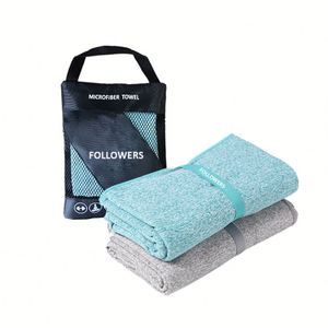 Serviette de camping en microfibre douce et légère, absorbante, compacte, serviette de voyage, serviette de sport cationique - Product Image 1
