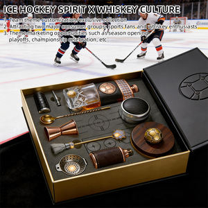 Ensemble de fumage de <span class=keywords><strong>whisky</strong></span> haut de gamme personnalisé, accessoires de fumage de cocktails, cadeaux et souvenirs pour événements sportifs de hockey sur glace, copeaux de bois - Product Image 4