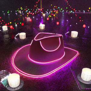 Cappello da <span class=keywords><strong>Cowboy</strong></span> Spaziale Unisex per Adulti e Bambini con Logo Personalizzato, Luci LED Olografiche Colorate per Feste di Halloween e Novità per Feste - Product Image 3