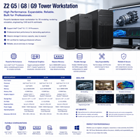 Estación de Trabajo en Torre HPE Z2 G5 G8 G9 Barebone, Intel Core I5 I7 I9, para Modelado 3D, Renderizado, Simulación, Ingeniería, CAD, IA